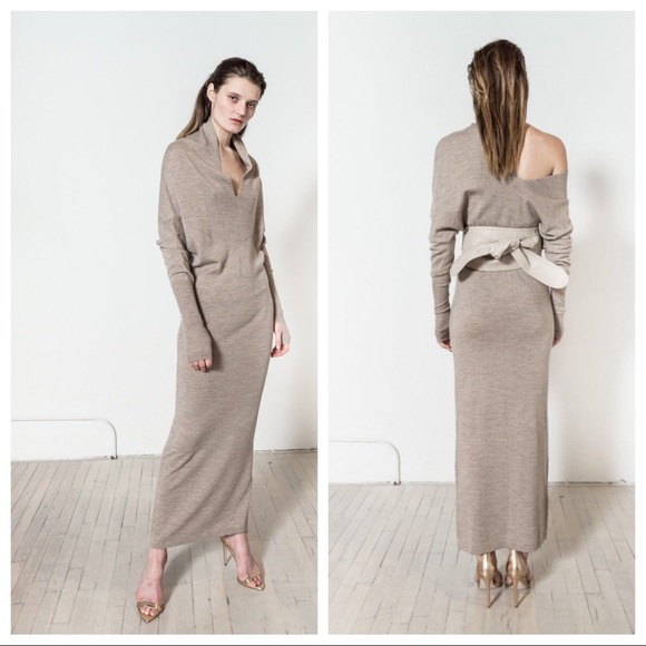 NWT Nicholas K Reversible Long Sweater Dress in Earth Z221-1
